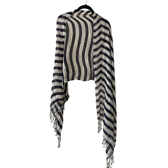 🍷INC internationally navy and white stripes lightweight scarf - Picture 1 of 5